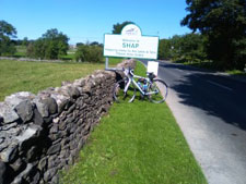 Photograph showing the entrance to Shap village in Somerset