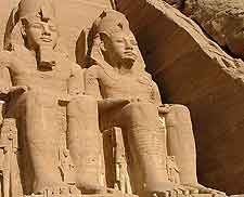 Photo of the stonework at the Temple of Rameses II