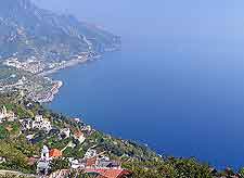 Picture showing the scenic coastline of Amalfi
