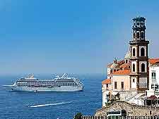 Photo of cruise liner off the coastline of Amalfi