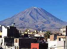 View overlooking the El Misti volcano