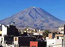 View overlooking the El Misti volcano