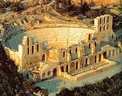 Photo showing Athens open-air theatre of Dionysus