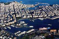 Aerial harbour picture