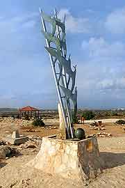 Image of modern sculpture at Cape Greco