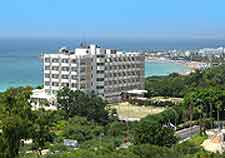 Aerial view of the beachfront accommodation