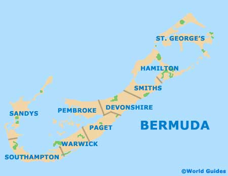 Bermuda Parishes map