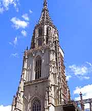 Close of picture of the cathedral spire