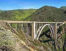 Close-up view of the Bixby Bridge