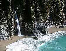 Close-up photo of McWay Falls