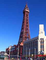 Close-up picture of the Blackpool Tower