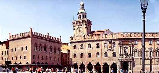 View of Bologna Piazza