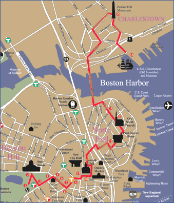 Map of the Freedom Trail