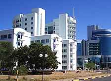 View of modern architecture in central Gaborone