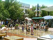 Summer picture of central fountains