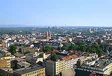 Aerial view of the city skyline