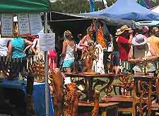 View of market traders