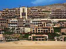 Beachfront picture of historical buildings