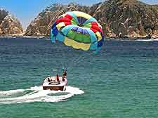 Parasailing photo, taken off the coast of Cabo San Lucas