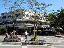 Picture of shops in downtown Cairns