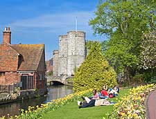 Picture of punting down the river