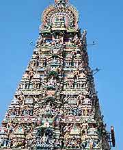 Close-up image of the Kapaleeshwarar Temple