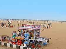 View of Marina Beach holiday makers