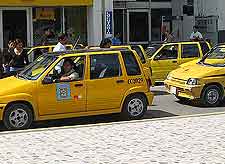 Photograph showing local taxi rank