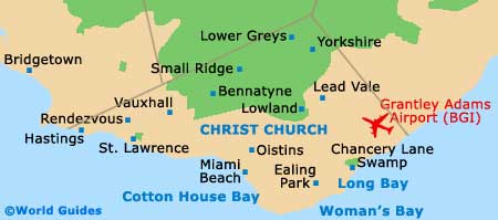 Map of Christ Church, Barbados