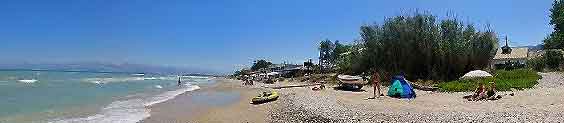 Panoramic photo of Acharavi Beach