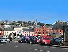 Bus station in the city centre