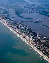 Aerial photograph of Daytona Beach