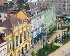 Aerial picture of Debrecen city centre