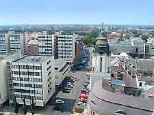 Aerial view of the city