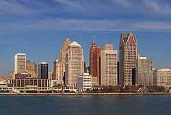 Skyline view of Detroit photograph