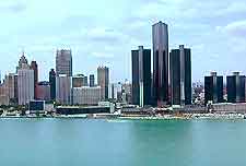 View of the city of Detroit