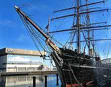 Picture showing the RRS Discovery, moored at Dundee's Discovery Quay