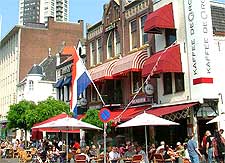 View of cafes in the city centre, photo by Lempkesfabriek