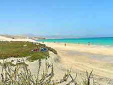 Scene across the sand dunes of Fuerteventura's Sotavento beaches