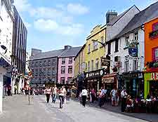 Photo of central shopping street in Galway, Ireland