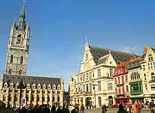 Picture of Ghent city centre, Belfry and Cloth Hall