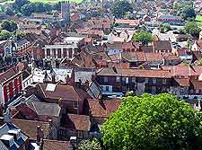 Bird's eye view of the town centre