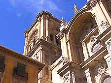 Picture look up at the Santa Maria Cathedra, Granada