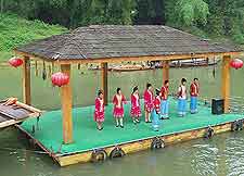 Image of oriental dancers in full costume in Guilin