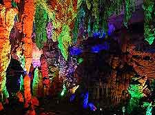 Image of illuminated Reed Flute Cave (Ludi Yan)
