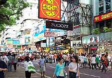 Picture of central street and shoppers