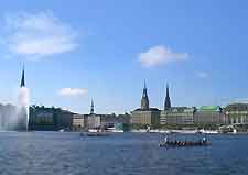 Photo of the Alster Lake in Hamburg