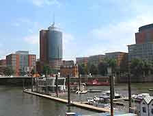 View of the Speicherstadt in the Harbour district