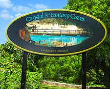 Picture of Crystal and Fantasy Caves signpost