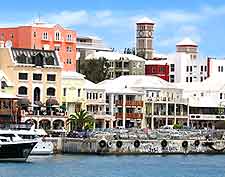 Waterfront view of eateries